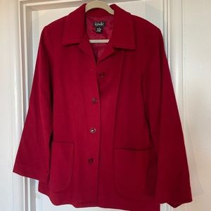 Rafaella Red Wool Coat